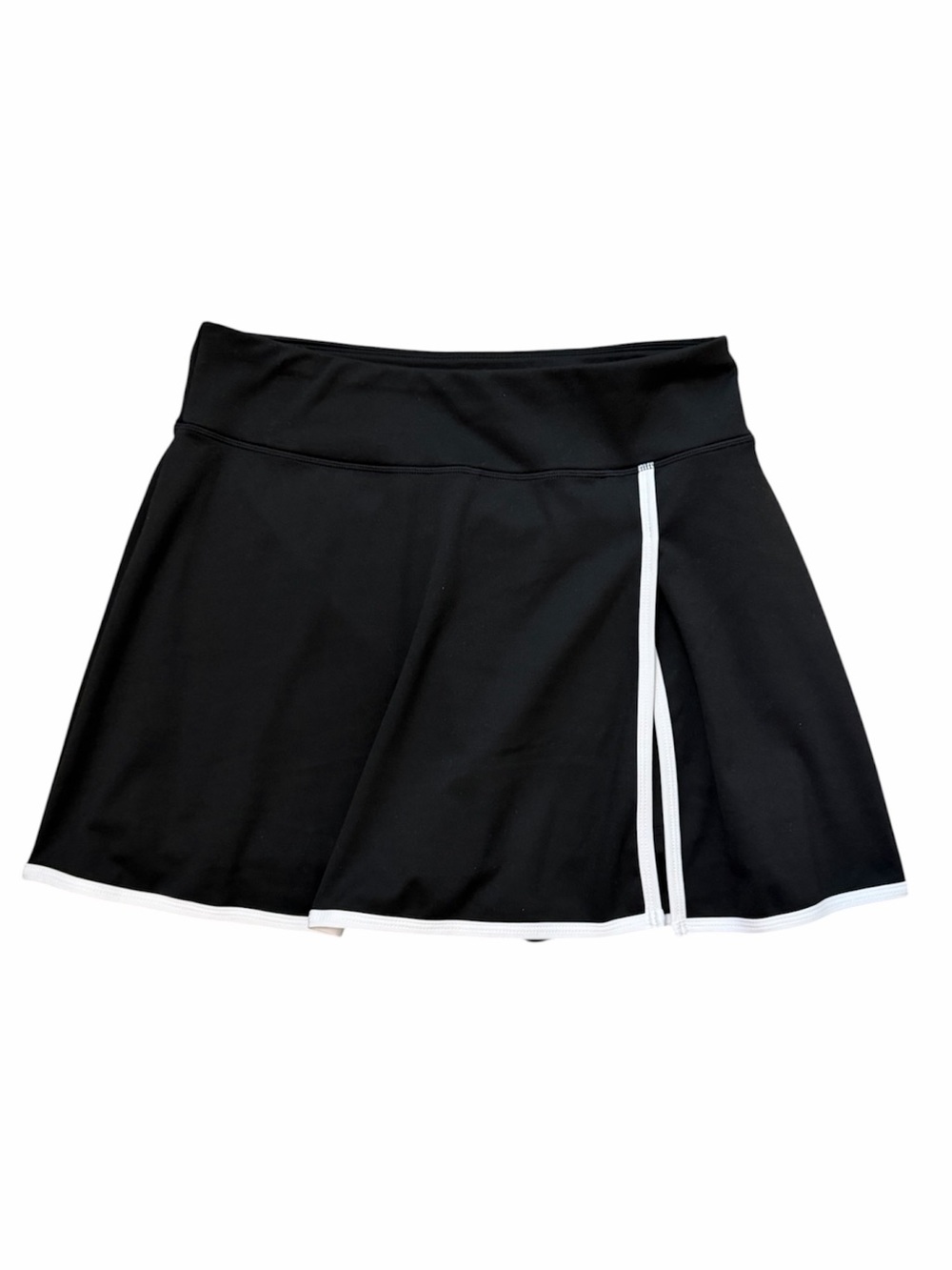 COTTON CANDY Black Active Skort with White Trim and Side Slit NWOT